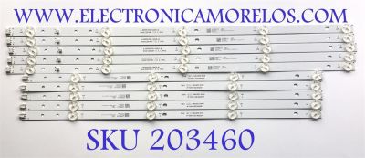 KIT DE LED'S PARA TV JVC ( 10 PZ ) / NUMERO DE PARTE JL.D55091330-140CR-M / 18AE630 / 035-550-3030-N / 018014 / PANEL C140-A550N-N02G / MODELO SI55FS